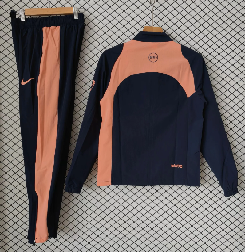 Chandal cortavientos Barcelona 26-27 azul oscuro rosa (tallas S-XXL)