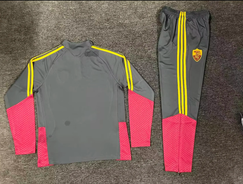 Chandal de entrenamiento Roma 26/27 gris con rojo (tallas S-XXL)