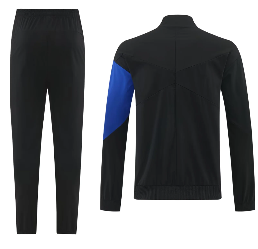 Chandal cortavientos Chelsea 25/26 negro con azul (solo tallas S-2XL)