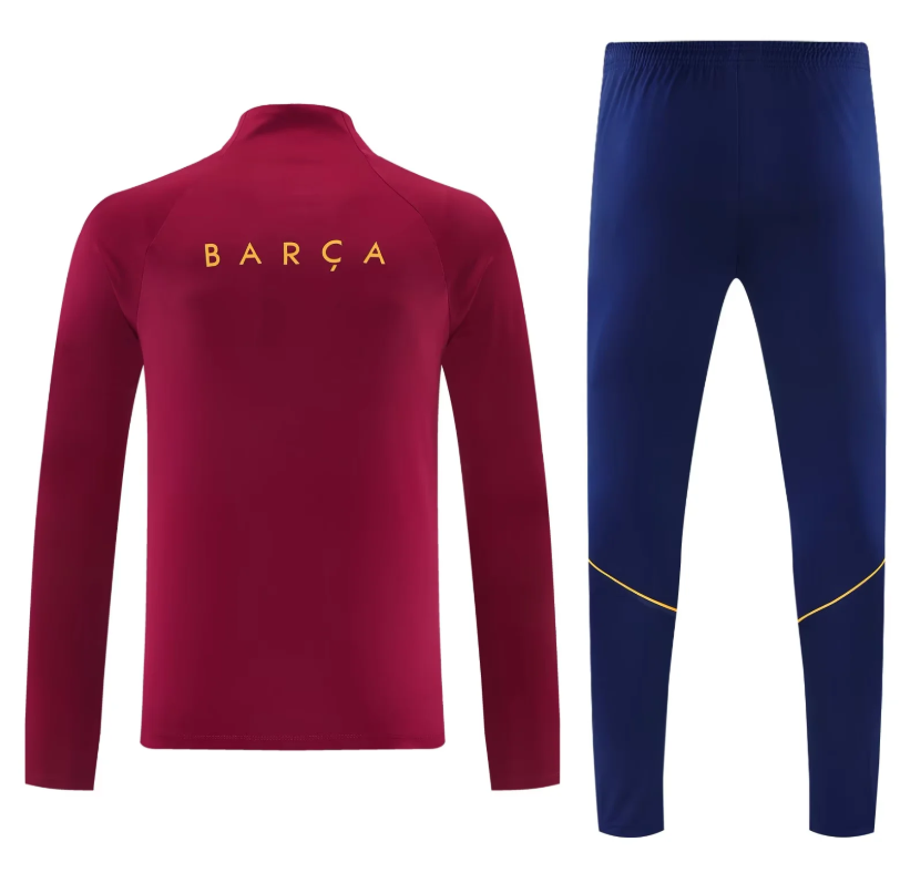 Chandal de entrenamiento Barcelona 26/27 rojo oscuro con azul oscuro (tallas S-XXL)