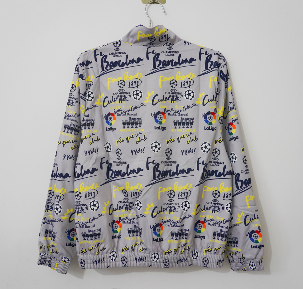 Chaqueta cortavientos Barcelona 24/25 gris (tallas S-XXL)
