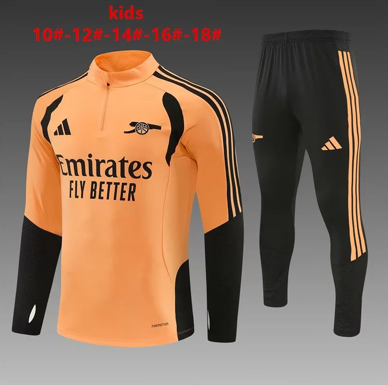 Chandal de entrenamiento Arsenal 26/27 naranja con negro (tallas adultos y niños)