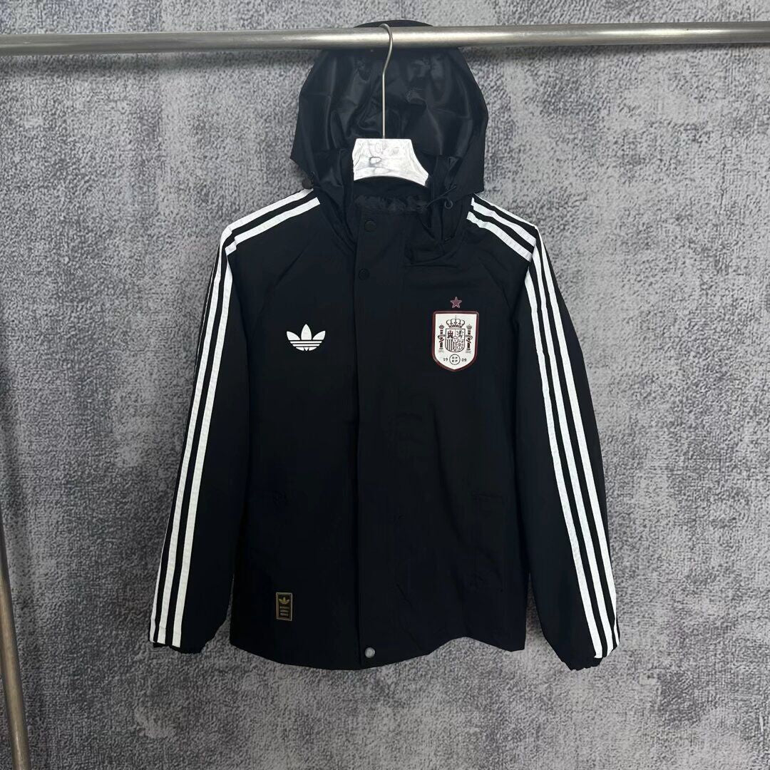 Chaqueta cortavientos española con capucha (tallas M-4XL)