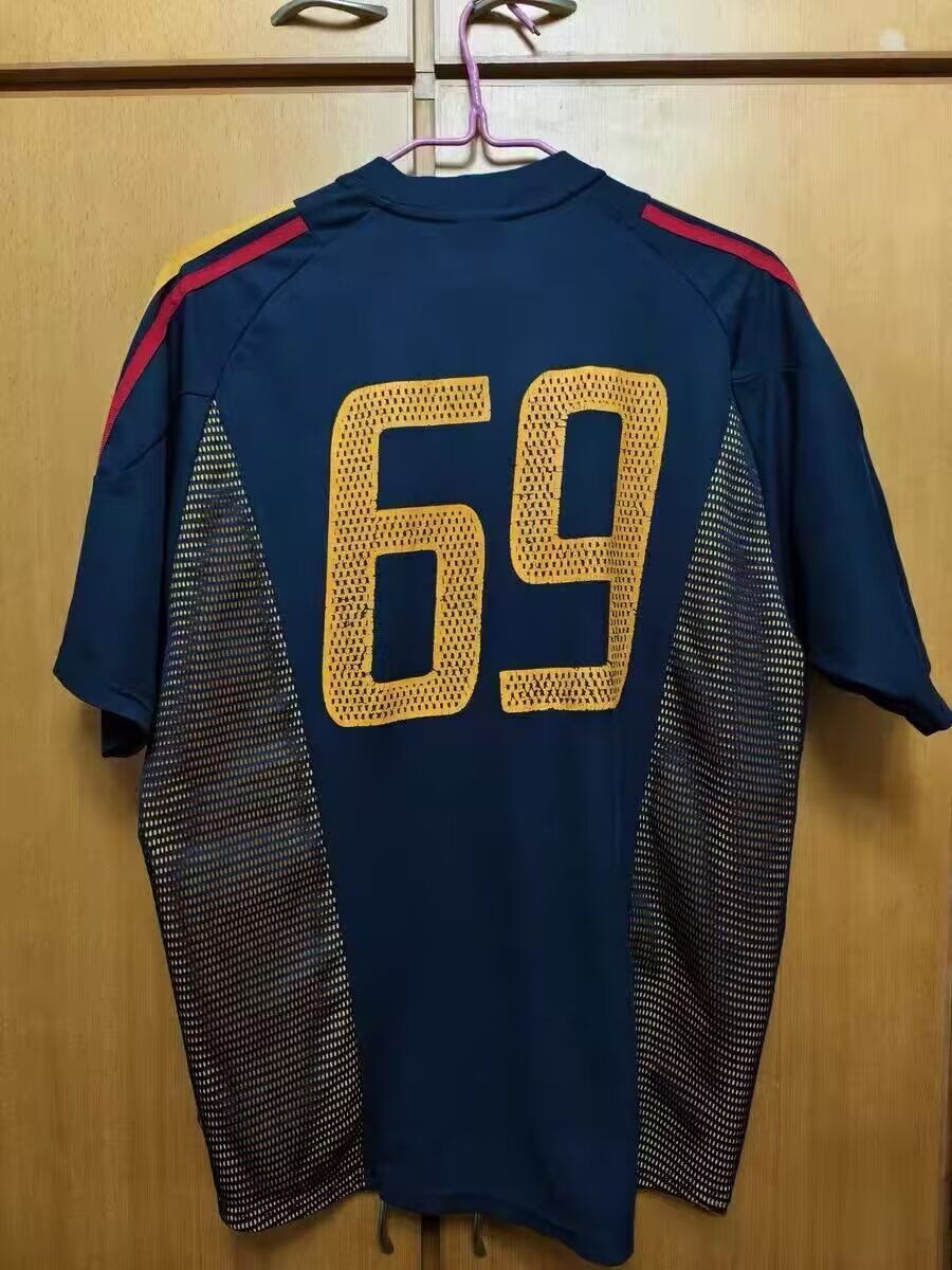 Camiseta España 2002 azul oscuro tercera equipación (tallas S-XXL)