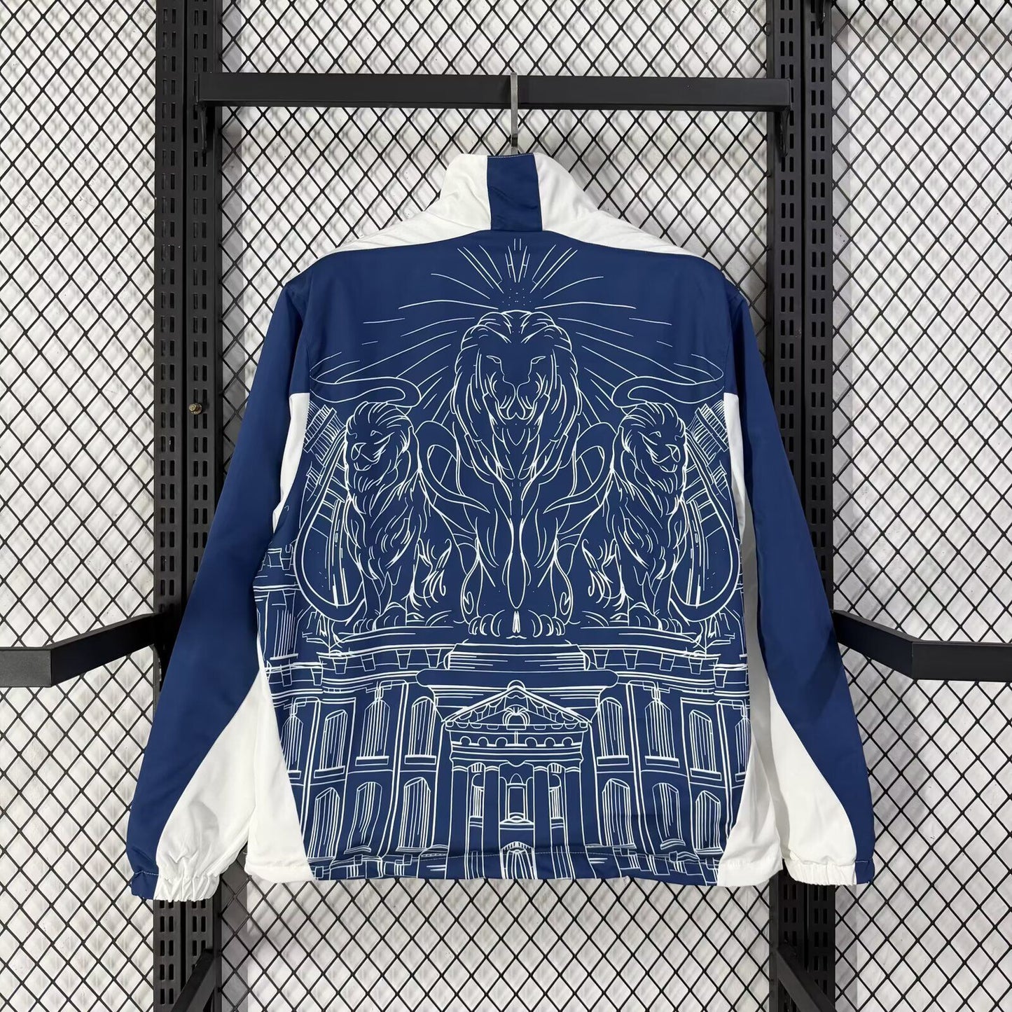 Chaqueta cortavientos Inglaterra blanca y azul (tallas S-XXL)