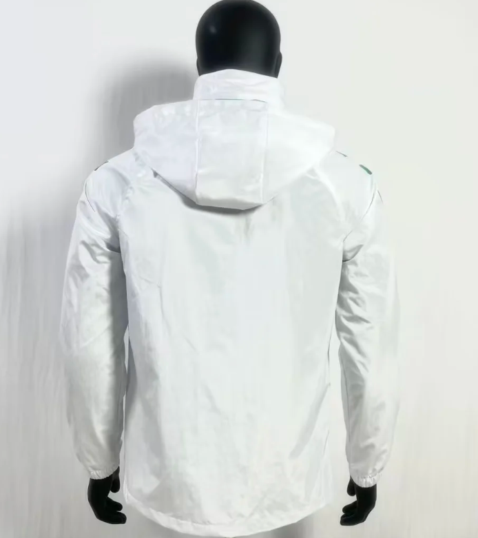 Chaqueta cortavientos blanca Betis con capucha (tallas S-XXL)