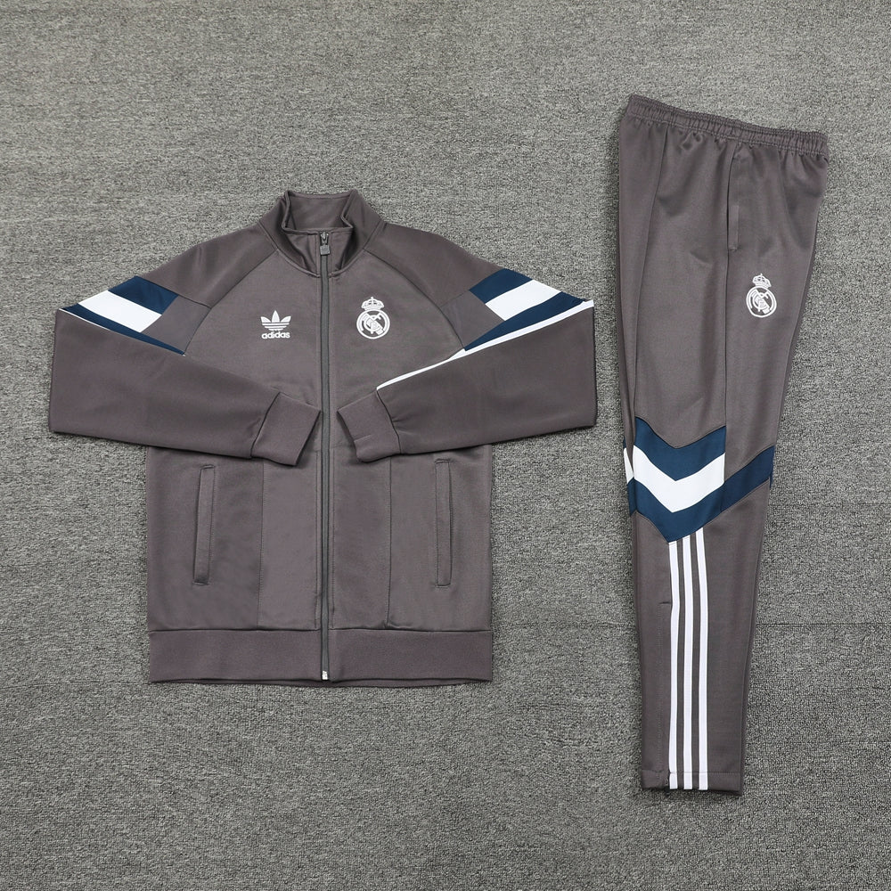 Chandal Real Madrid gris 24/25 (Adulto y niño)