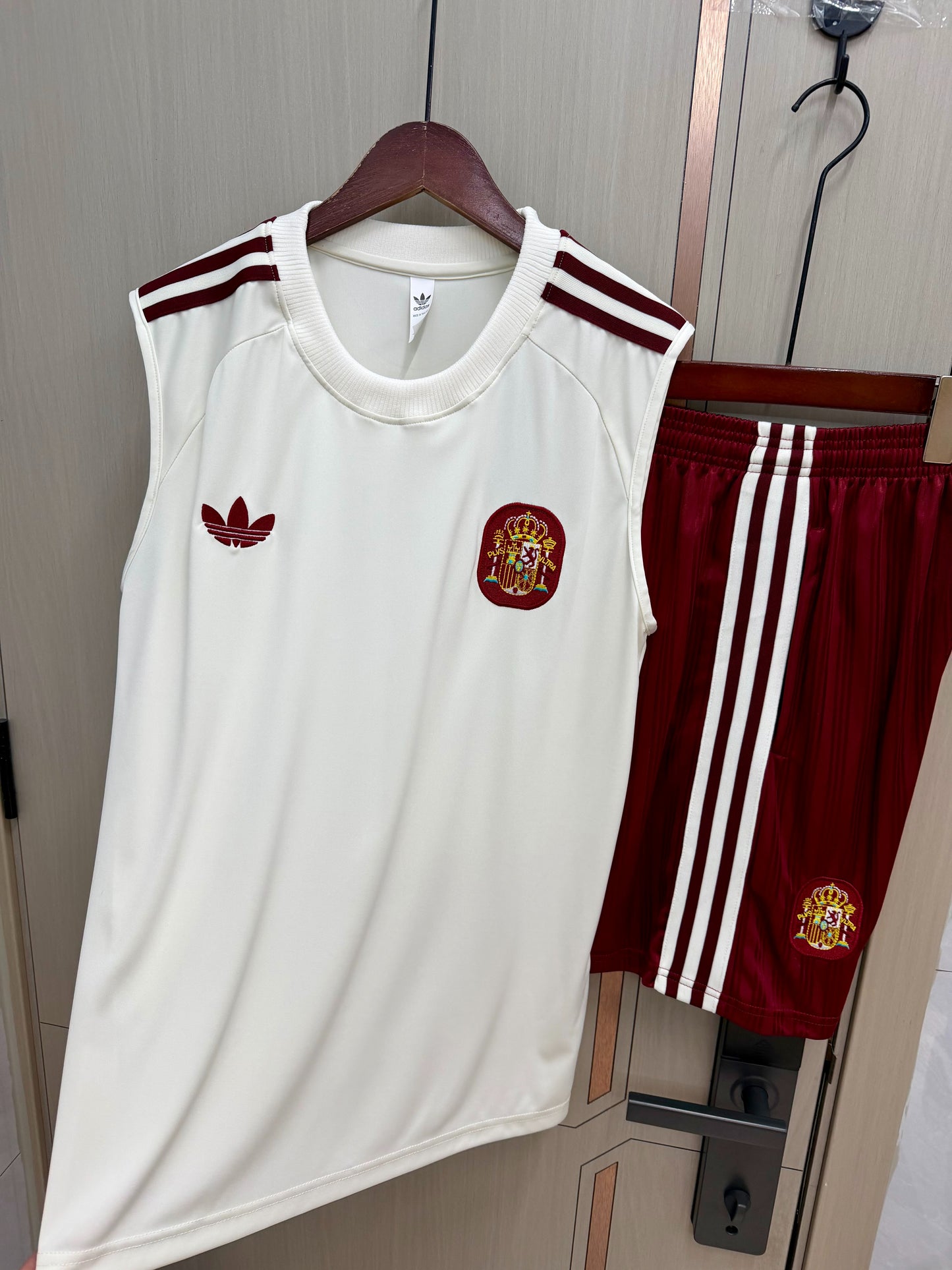 Conjunto sin mangas España Mundial 2026 blanco (tallas S-2XL)