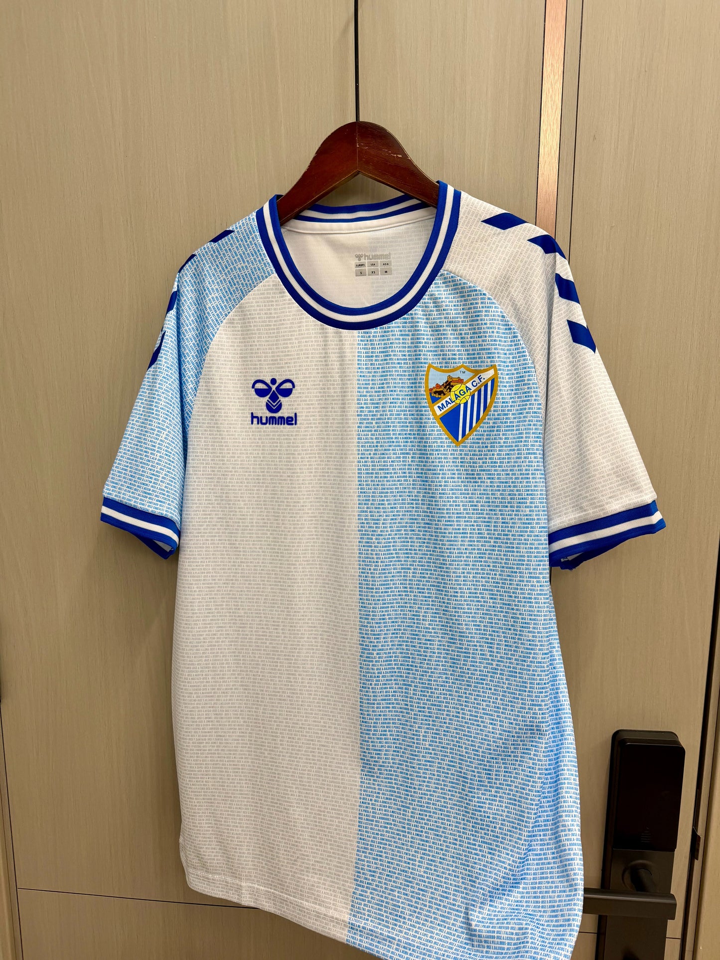 Camiseta de Malaga 26/27 azul blanco (tallas S-4XL)