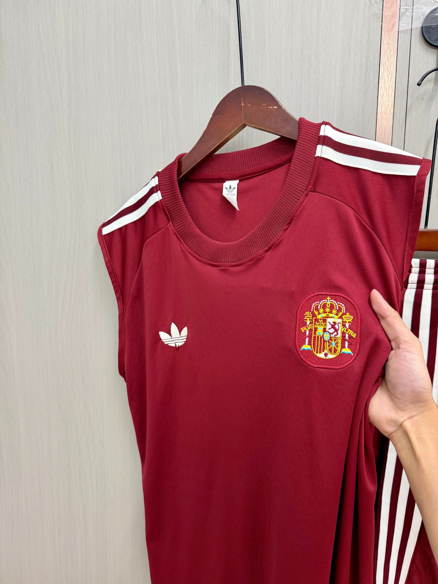 Conjunto sin mangas España Mundial 2026 rojo (tallas S-2XL)