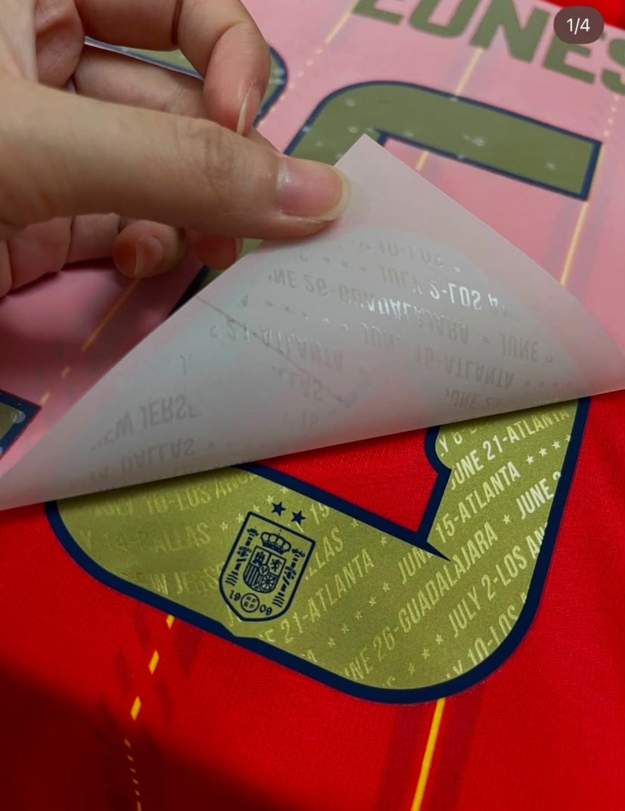 Camiseta España dos estrellas Local campeones 26 Mundial 2026 (Tallas S-4XL)