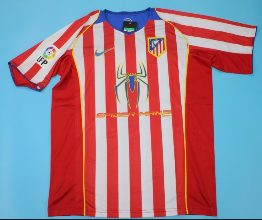 Camiseta Atletico de Madrid 2004-05 Local Spiderman