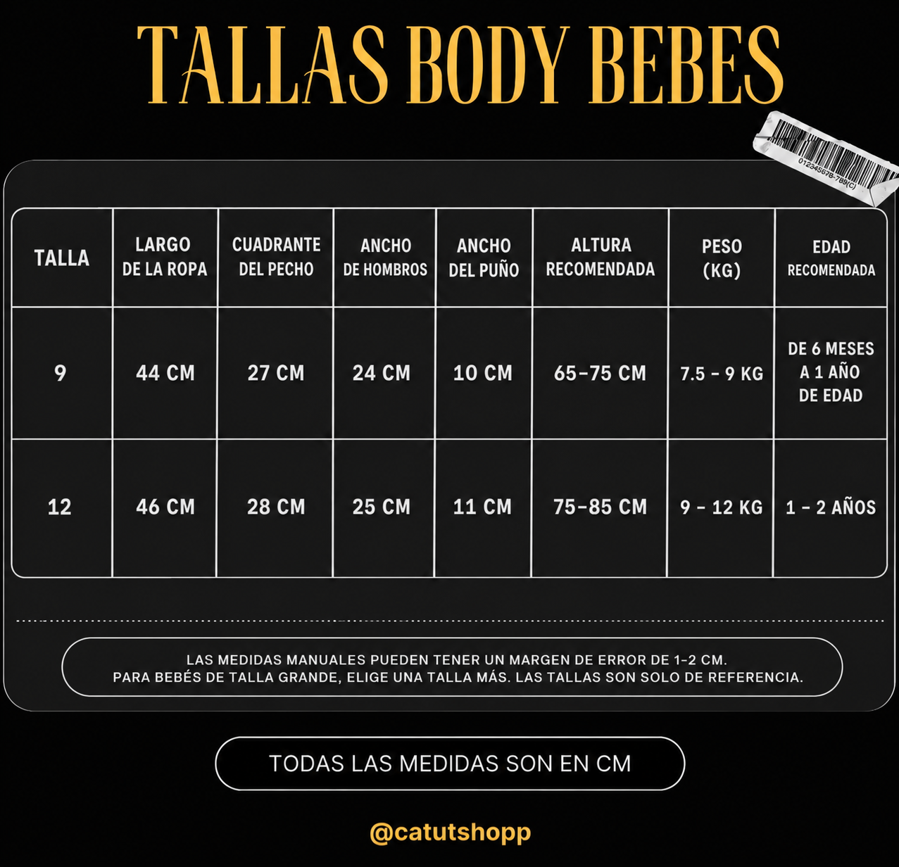 Body Barcelona 26/27 local (6 meses -12 meses y 1-2 años)