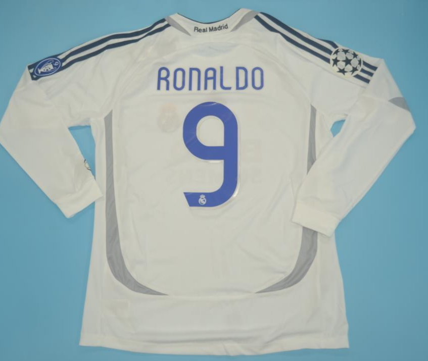 Camiseta manga larga Real Madrid 2006/07 Local (tallas S-2XL)