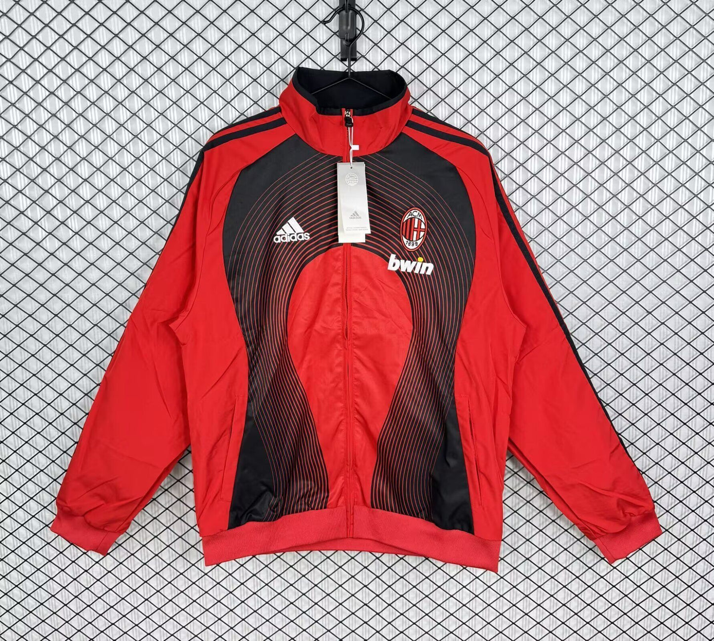 Chaqueta cortavientos Milan 2006-07 roja y negra (solo tallas S-XXL)