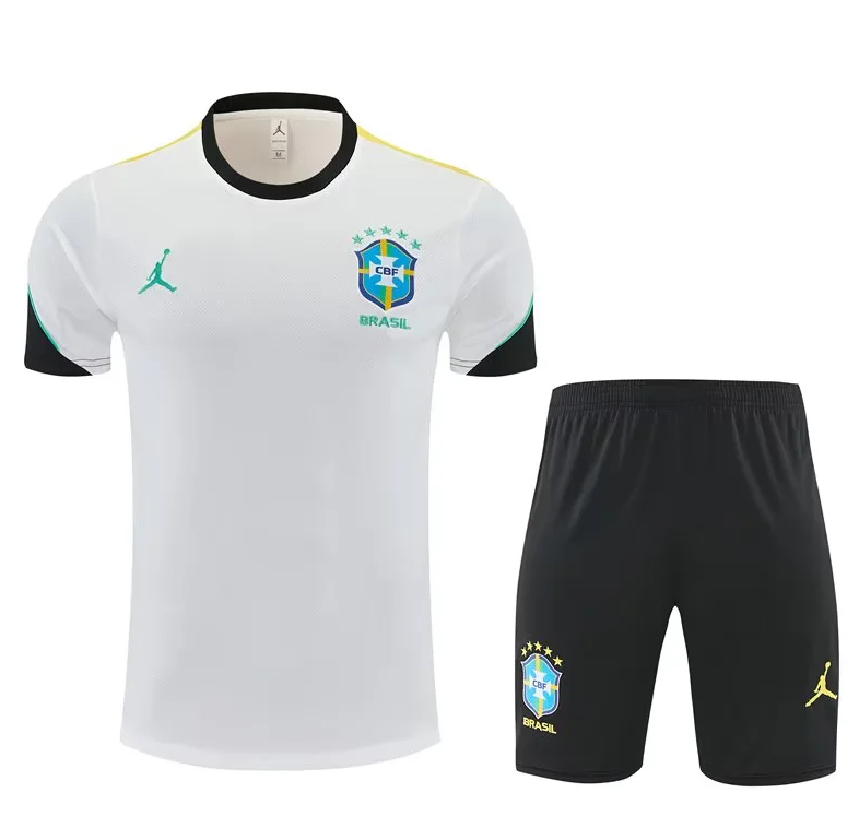 Conjunto de entrenamiento Brasil 2026 blanco (tallas adultos y niños)