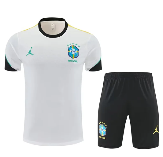 Conjunto de entrenamiento Brasil 2026 blanco (tallas adultos y niños)
