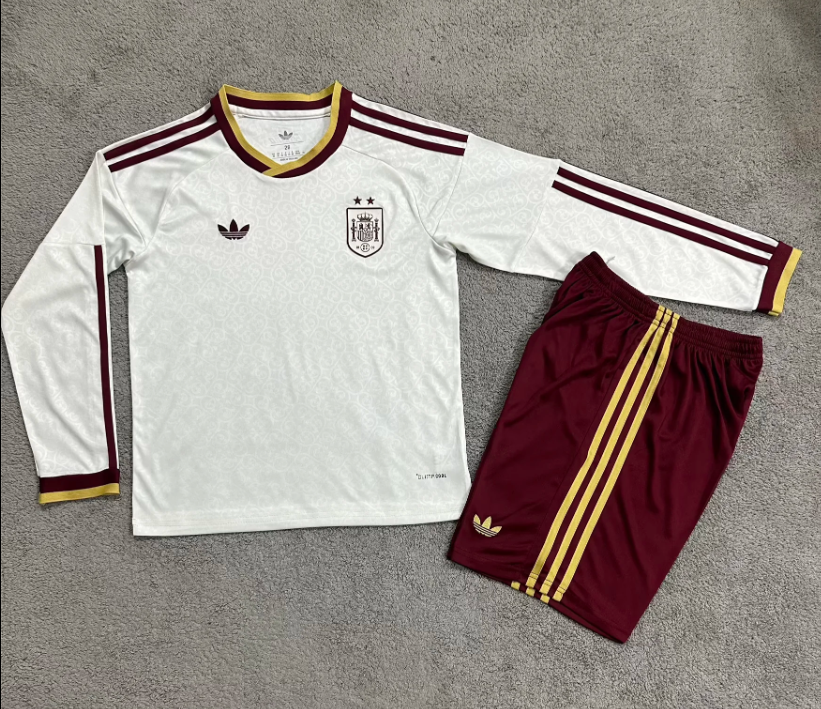Equipacion manga larga dos estrellas España Mundial 2026 Visitante