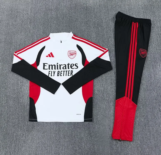 Chandal de entrenamiento Arsenal 26-27 blanco con rojo y negro (tallas S-XXL)