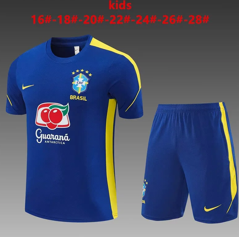 Conjunto de entrenamiento Brasil 2026 azul (tallas adultos y niños)