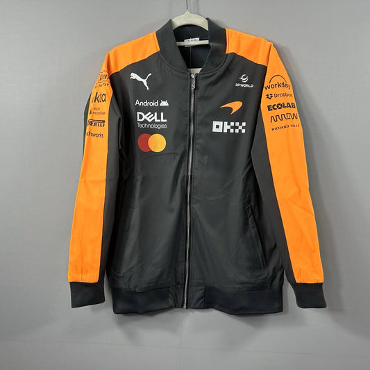 Chaqueta cortavientos Maclaren negra con detalles amarillos (tallas S-XXL)