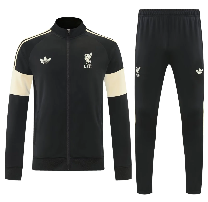 Chandal Liverpool 26/27 negro con amarillo (tallas S-XXL)
