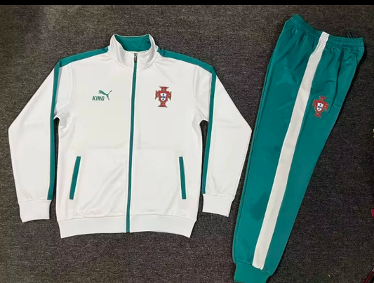 Chandal Portugal 2026 blanco con verde (tallas S-XXL)