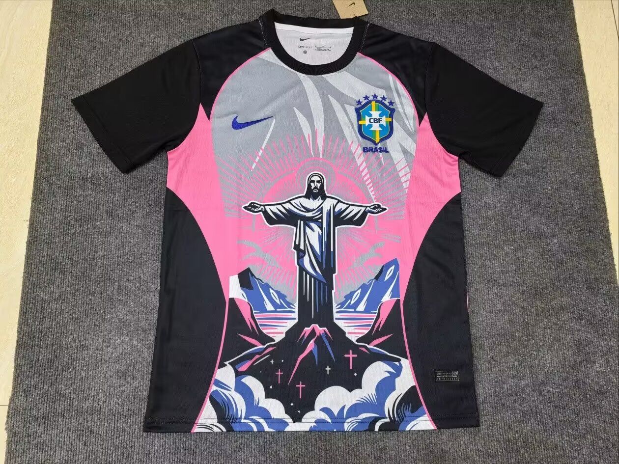 Camiseta Brasil 2026 versión jesus diferentes colores (S-XXL)