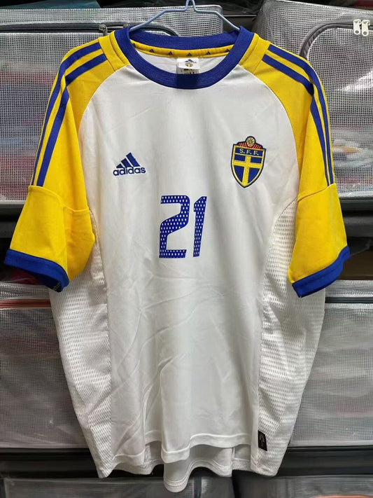 Camiseta Suecia 2002 Visitante (tallas S-2XL)
