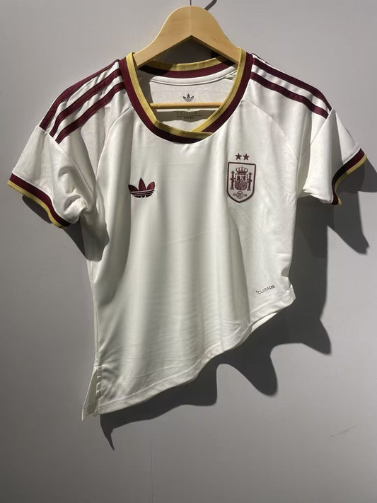 Camiseta España Mundial 2026 Visitante versión femenina dos estrellas (tallas S-2XL) (mirar foto medidas)