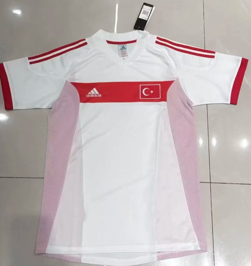 Camiseta Turquia 2002 blanco visitante (tallas S-XXL)