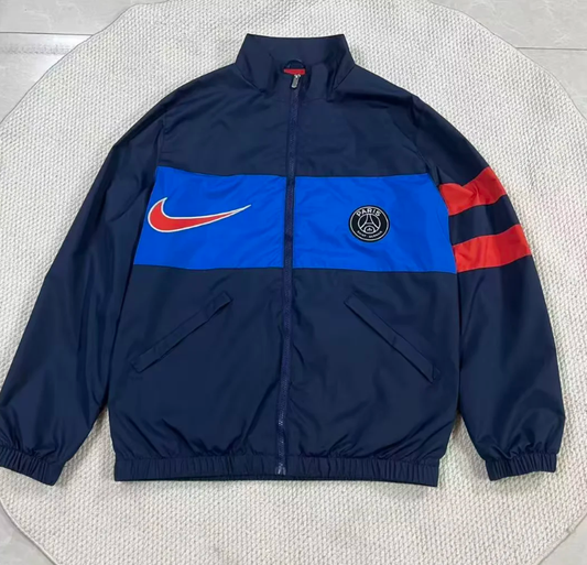 Chaqueta cortavientos Paris PSG 26-27 negra con azul (tallas S-XXL)