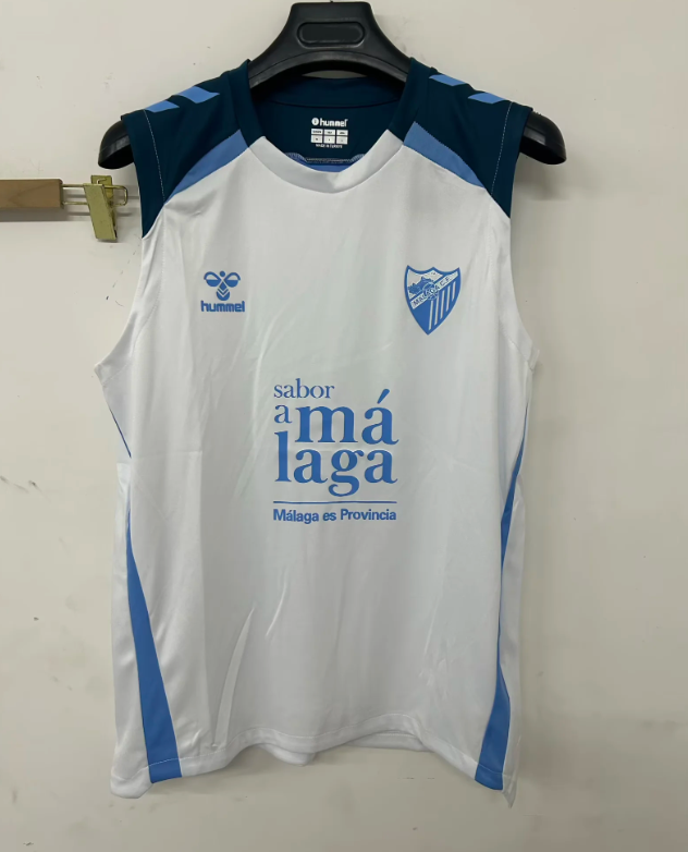 Camiseta sin mangas de entrenamiento Malaga blanca 25/26 (solo tallas S-2XL)