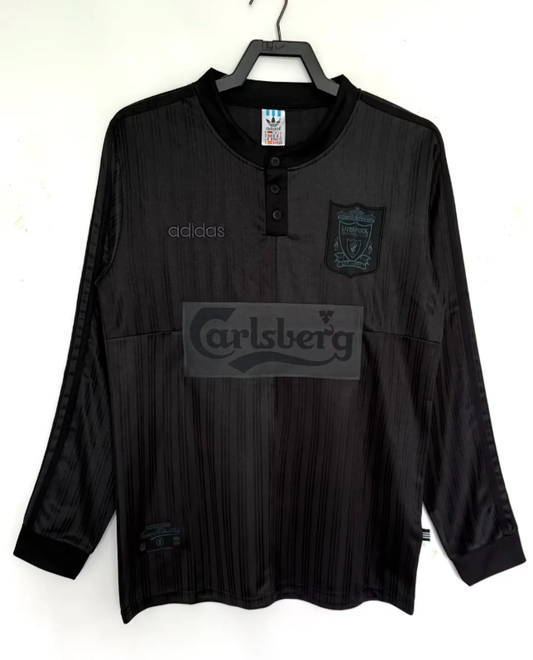Camiseta Liverpool manga larga 1995-96 negro manga larga (tallas S-XXL)