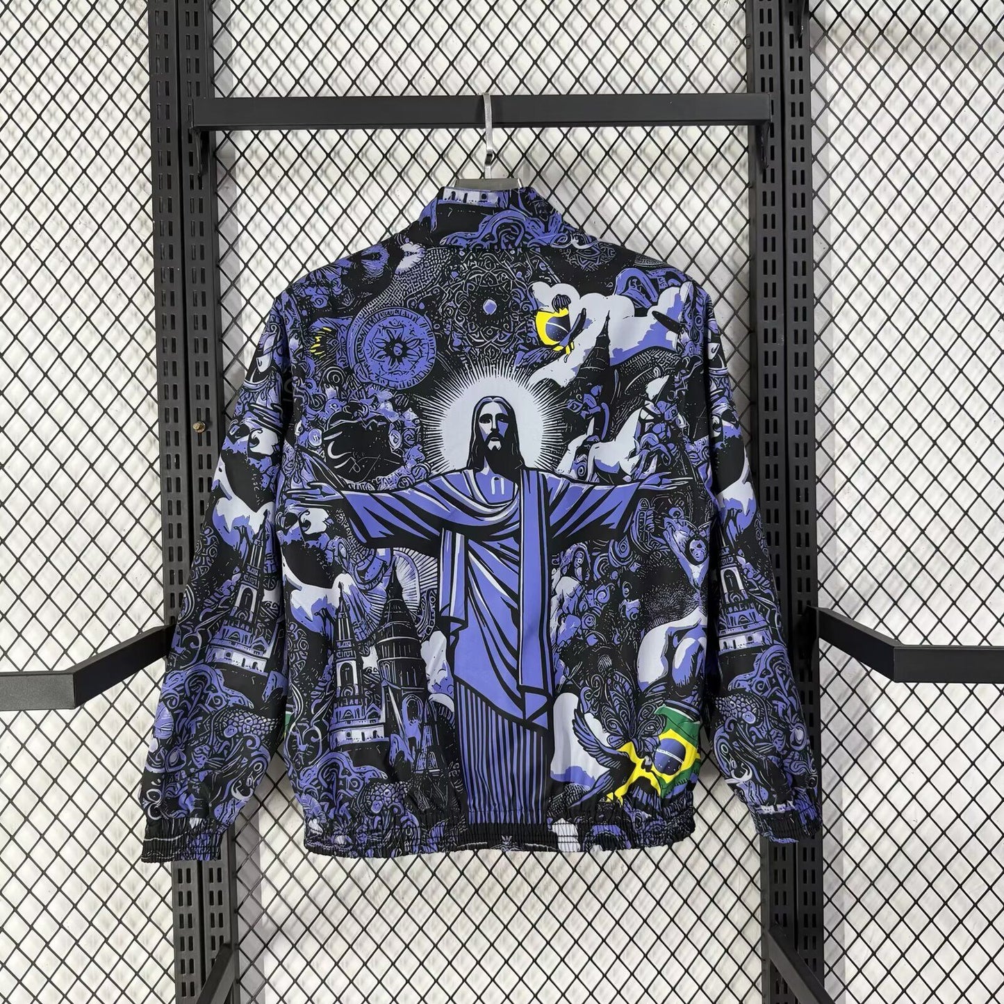Chaqueta cortavietnos reversible Brasil version jesus (tallas S-XXL)