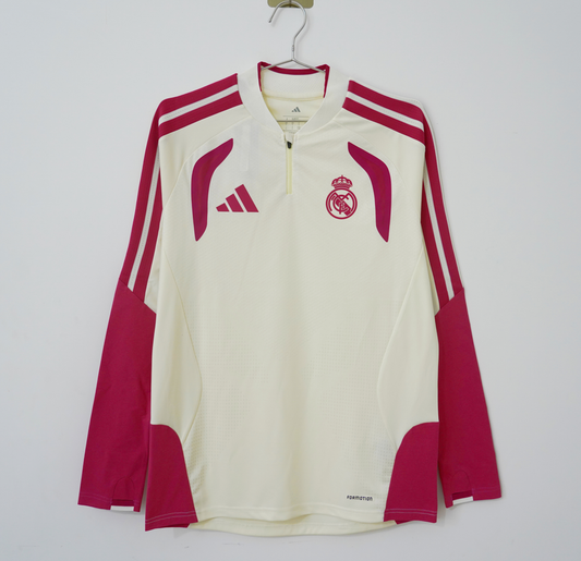 Jersey Real Madrid 26-27 blanco con rosa versión jugador (tallas S-XXL) by Cafutshopp