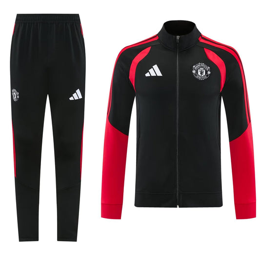 Chandal Manchester United 26-27 negro con rojo (tallas S-XXL)