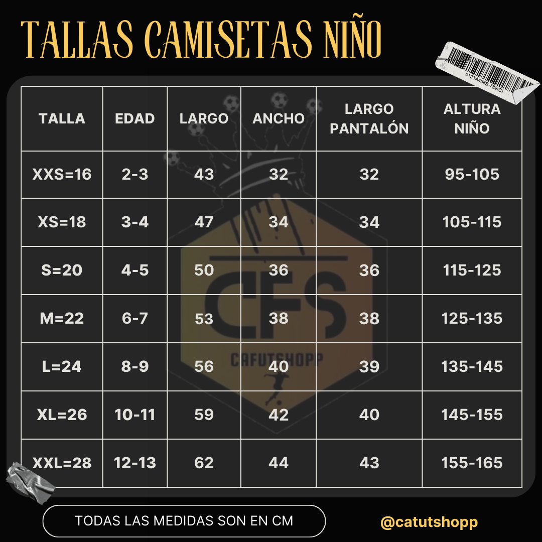 GUIA DE TALLAS (TABLAS DE MEDIDAS)
