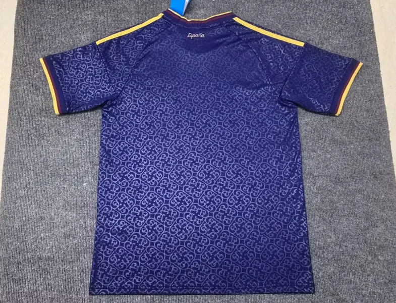 Camiseta España dos estrellas Mundial 2026 azul (solo versión fans) (tallas S-4XL)
