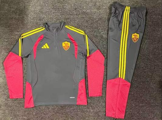 Chandal de entrenamiento Roma 26/27 gris con rojo (tallas S-XXL)