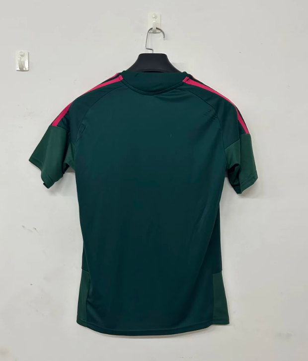 Camiseta de entrenamiento Real Madrid 26-27 verde con rosa, versión jugador (tallas S-3XL)