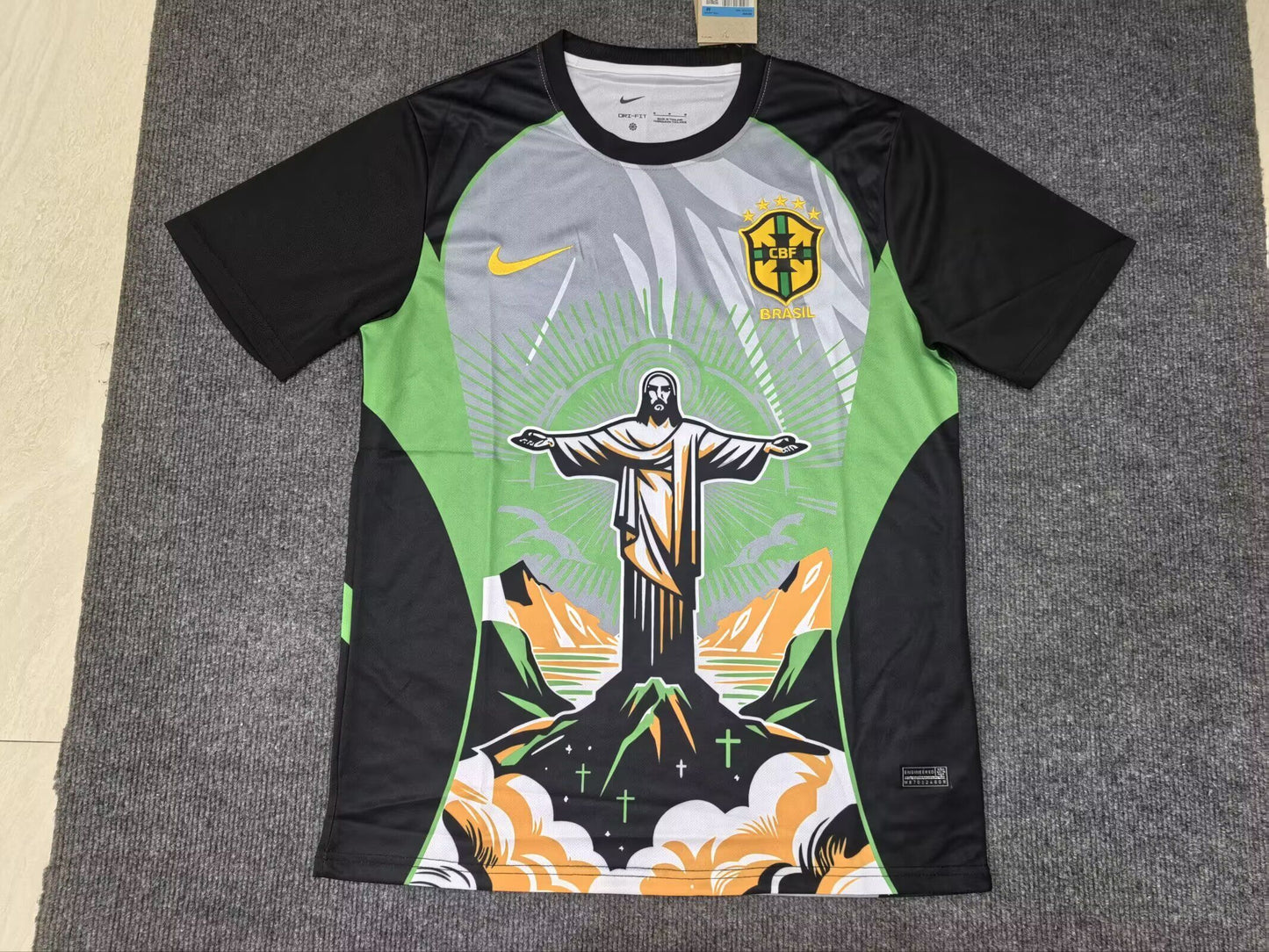 Camiseta Brasil 2026 versión jesus diferentes colores (S-XXL)