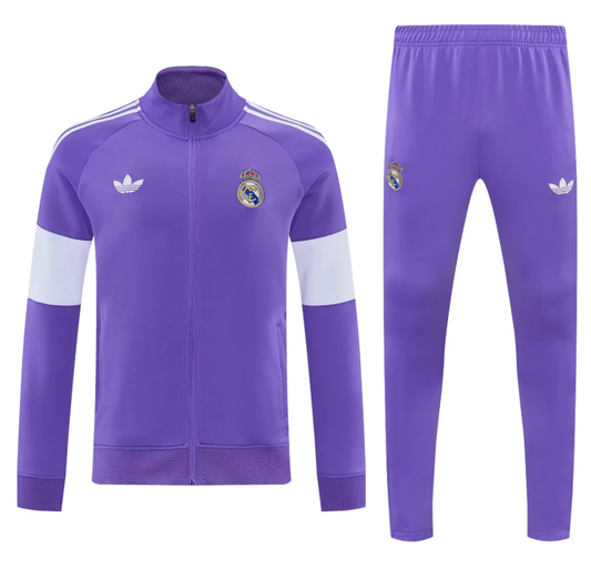 Chandal Real Madrid 2026 morado con blanco (solo tallas S-XXL)