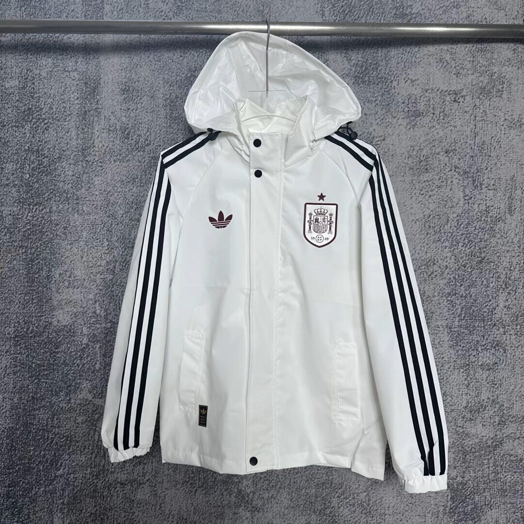 Chaqueta cortavientos española con capucha (tallas M-4XL)
