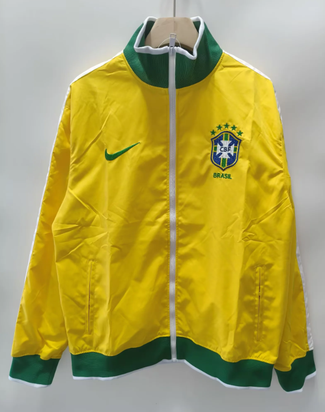 Chaqueta cortavientos Brasil 2010/11 amarilla (tallas S-XXL)
