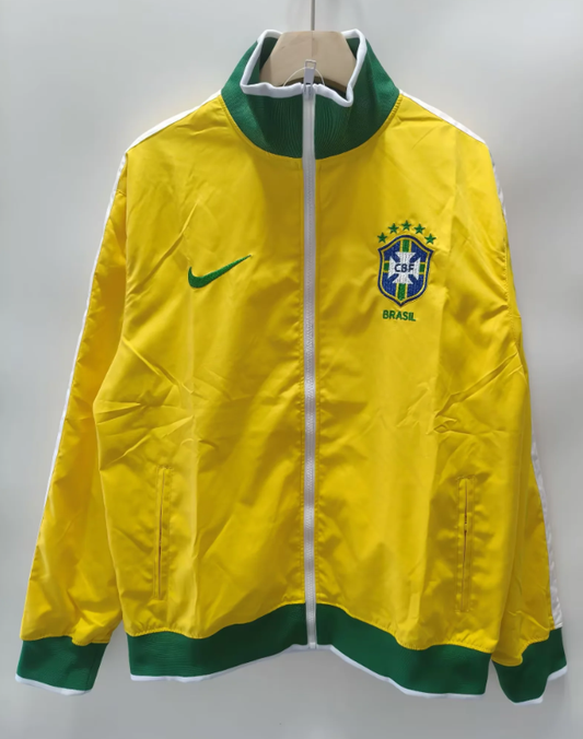 Chaqueta cortavientos Brasil 2010/11 amarilla (tallas S-XXL)