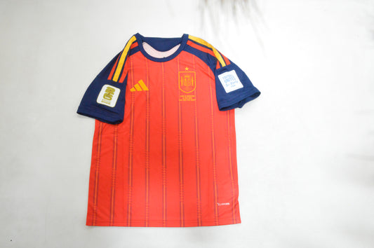 Camiseta España dos estrellas + parches Final Mundial 2026 (tallas S-4XL)