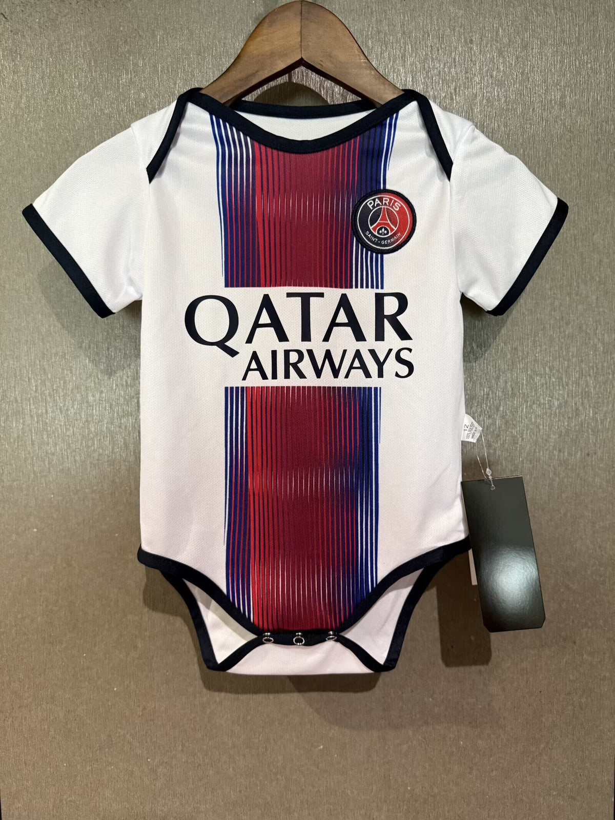 Body PSG paris 26-27 Visitante lleva logo nike (6 - 12 meses y 1-2 años)