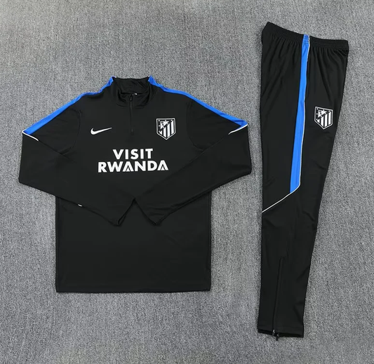 Chandal de entrenamiento Atletico de Madrid 26-27 negro con azul (tallas adultos y niños)