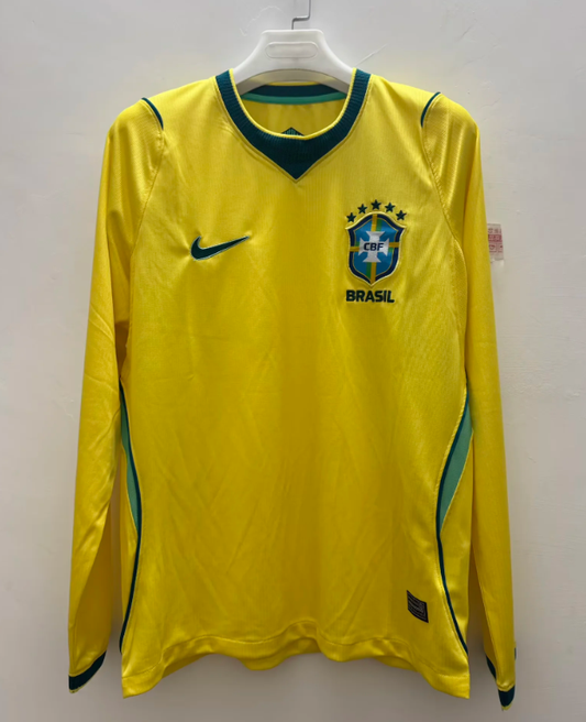 Camiseta manga larga Brasil Mundial 2026 local (solo tallas S-3XL)